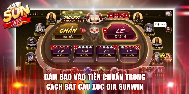 Đảm bảo vào tiền chuẩn trong cách bắt cầu xóc đĩa Sunwin