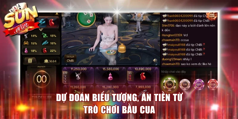 Dự đoán biểu tượng, ăn tiền từ trò chơi Bầu Cua