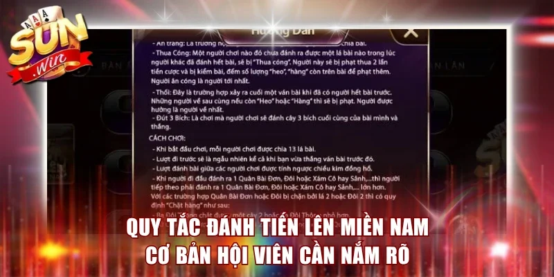 Quy tắc đánh Tiến Lên Miền Nam cơ bản hội viên cần nắm rõ